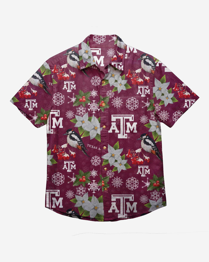 Texas A&M Aggies Mistletoe Button Up Shirt FOCO - FOCO.com
