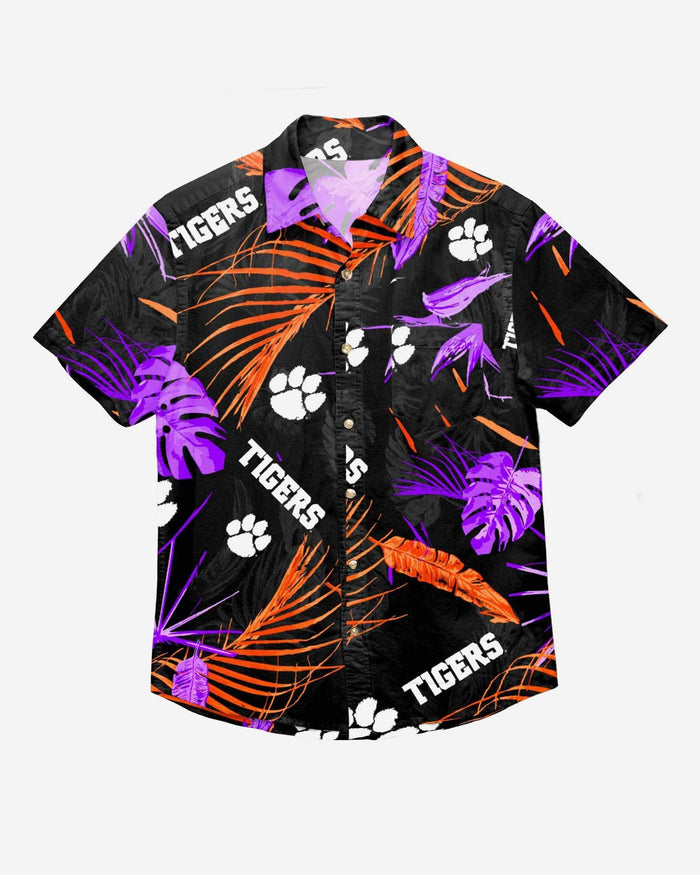 Clemson Tigers Neon Palm Button Up Shirt FOCO - FOCO.com