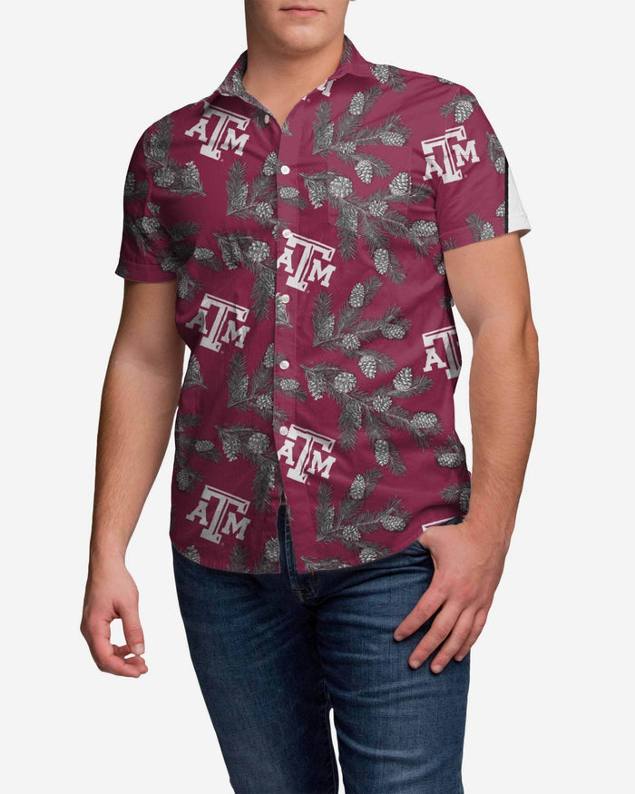 Texas A&M Aggies Pinecone Button Up Shirt FOCO S - FOCO.com