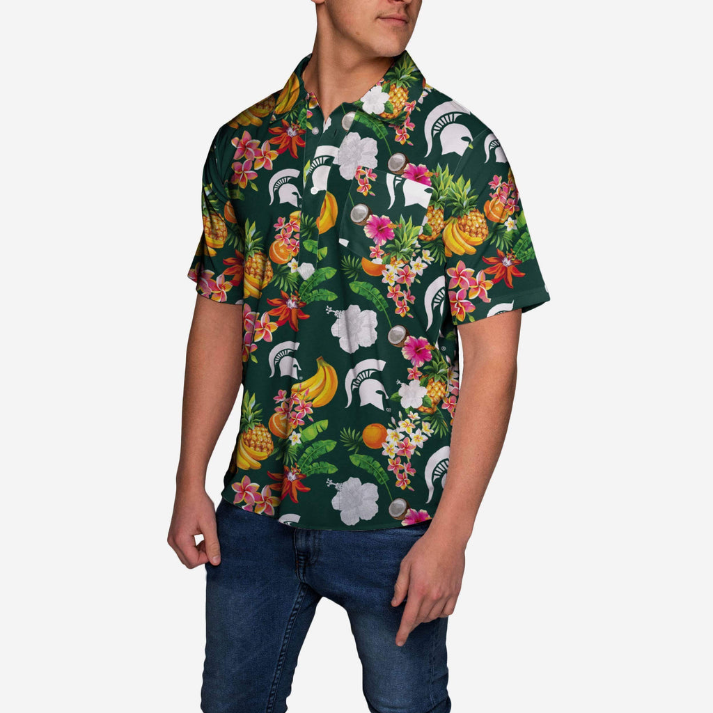 Michigan State Spartans Fruit Flair Short Sleeve Polo Shirt FOCO - FOCO.com