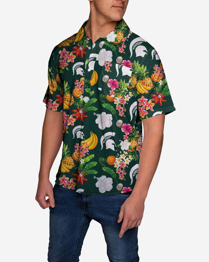 Michigan State Spartans Fruit Flair Short Sleeve Polo Shirt FOCO - FOCO.com