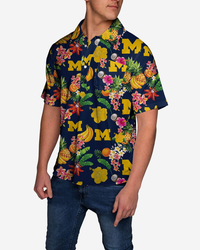 Michigan Wolverines Fruit Flair Short Sleeve Polo Shirt FOCO - FOCO.com