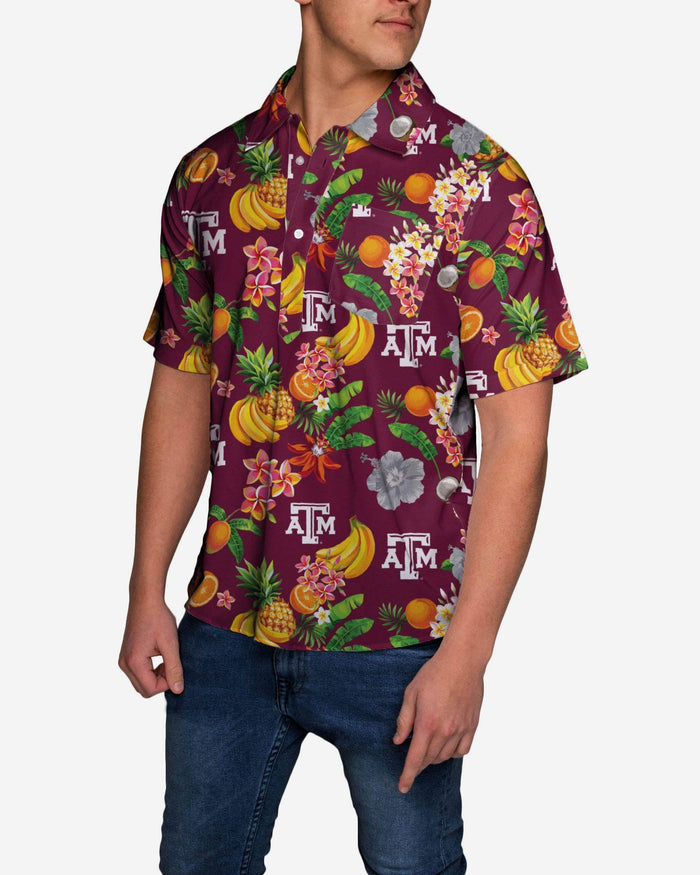 Texas A&M Aggies Fruit Flair Short Sleeve Polo Shirt FOCO - FOCO.com