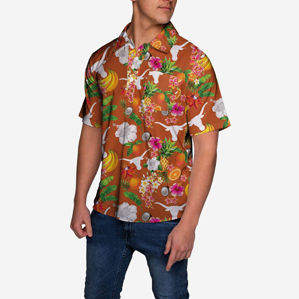 Texas Longhorns Fruit Flair Short Sleeve Polo Shirt FOCO - FOCO.com