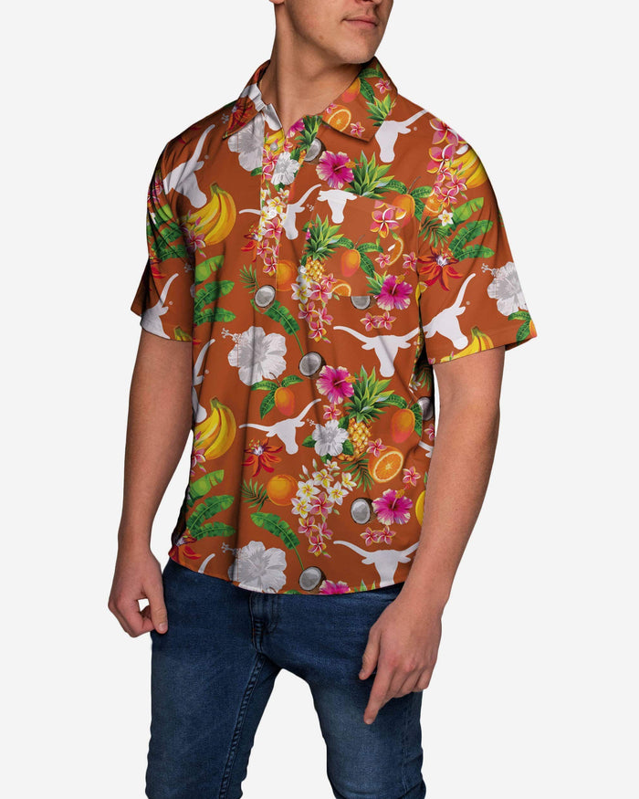 Texas Longhorns Fruit Flair Short Sleeve Polo Shirt FOCO - FOCO.com