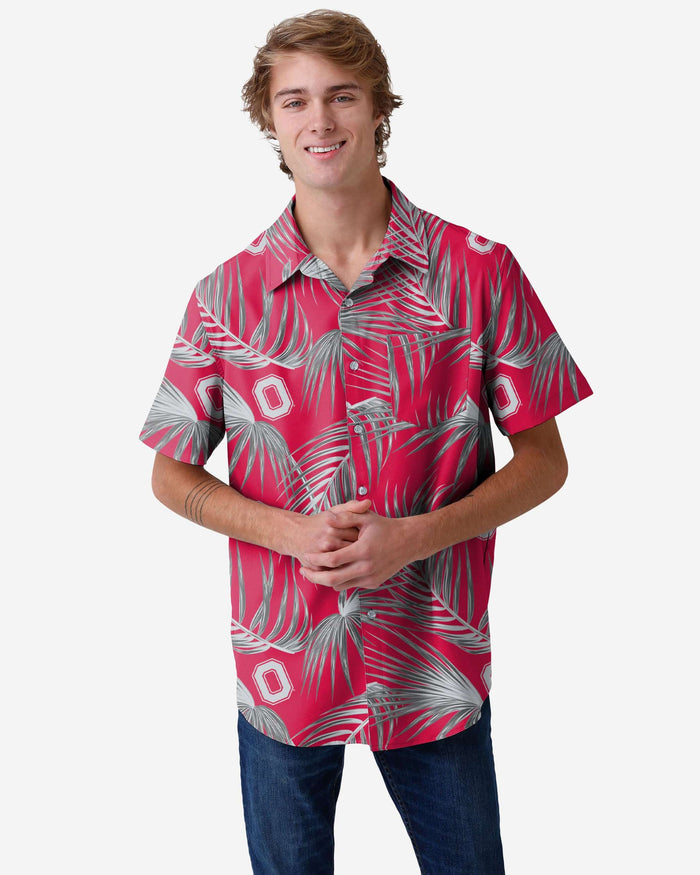 Ohio State Buckeyes Hawaiian Button Up Shirt FOCO S - FOCO.com