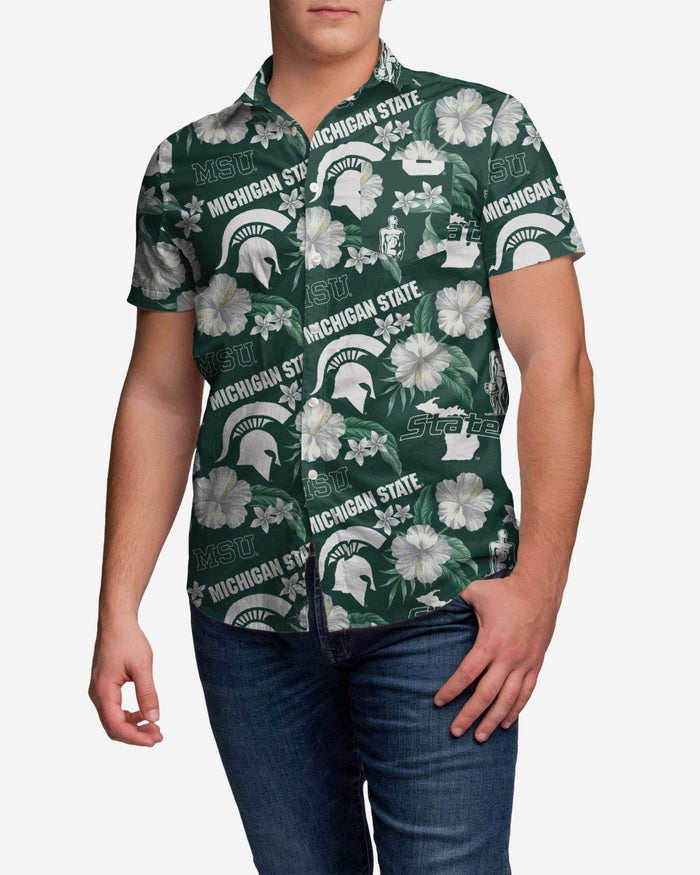 Michigan State Spartans City Style Button Up Shirt FOCO S - FOCO.com