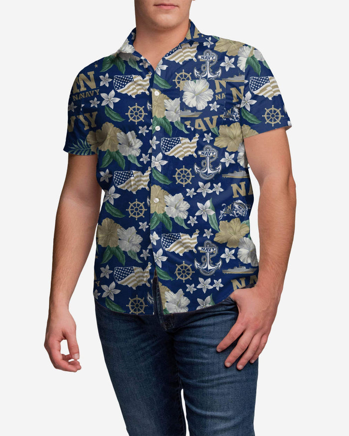 Navy Midshipmen City Style Button Up Shirt FOCO S - FOCO.com