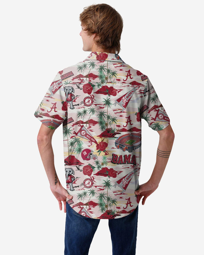 Alabama Crimson Tide Thematic Stadium Print Button Up Shirt FOCO - FOCO.com