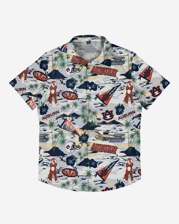 Auburn Tigers Thematic Stadium Print Button Up Shirt FOCO - FOCO.com