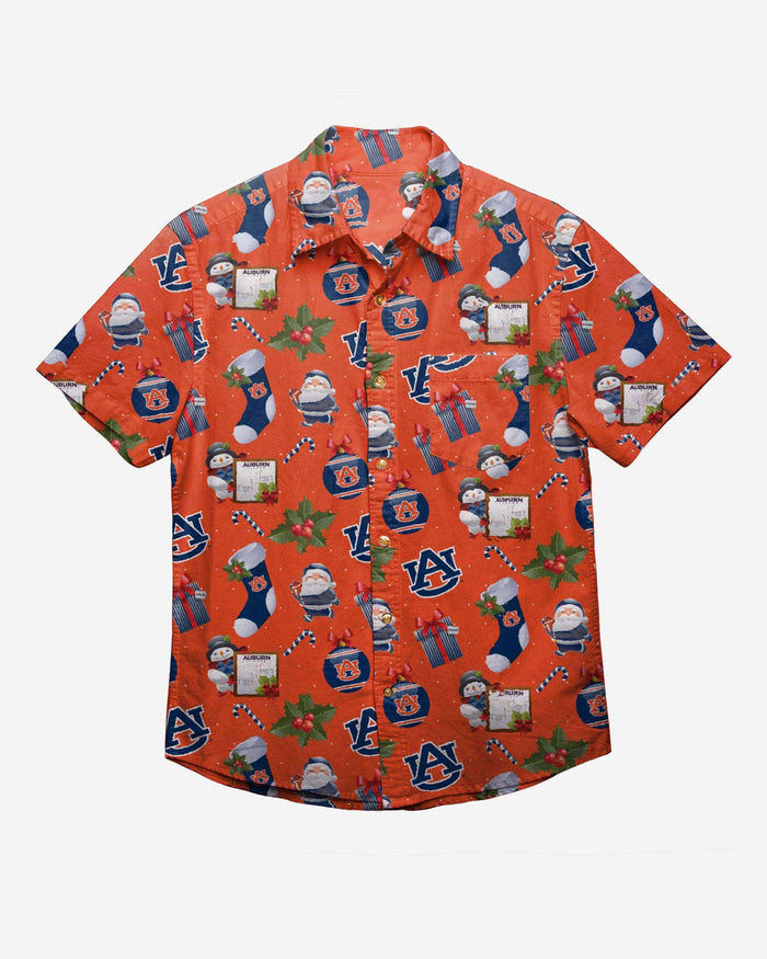 Auburn Tigers Christmas Explosion Button Up Shirt FOCO - FOCO.com