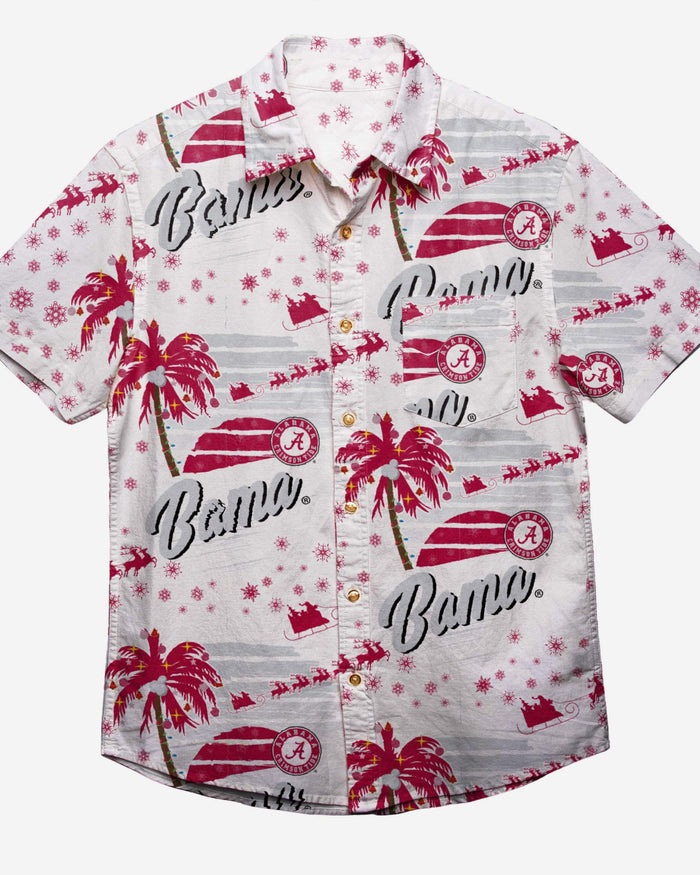 Alabama Crimson Tide Winter Tropical Button Up Shirt FOCO - FOCO.com