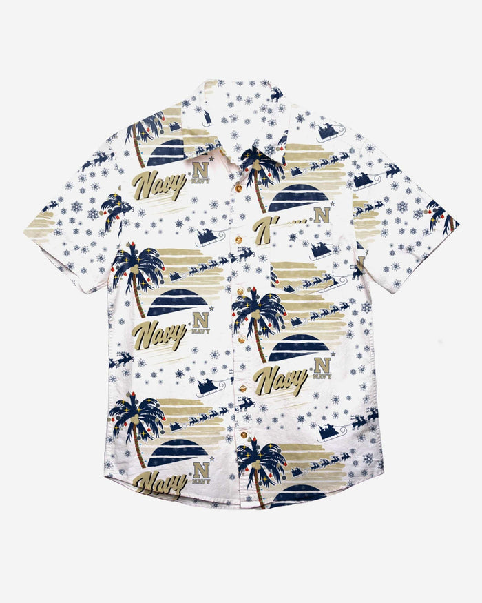 Navy Midshipmen Winter Tropical Button Up Shirt FOCO - FOCO.com