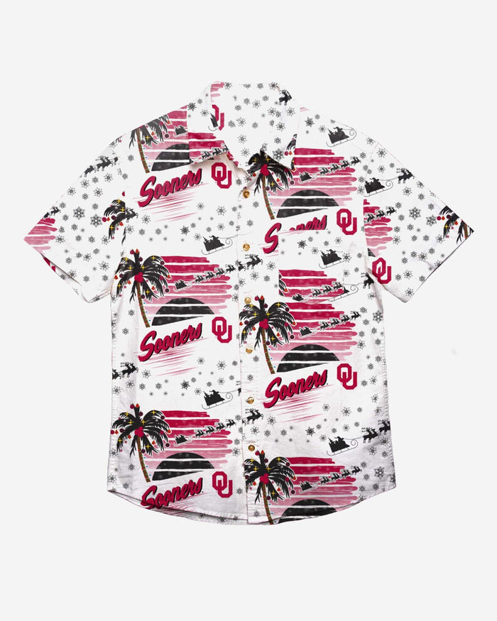 Oklahoma Sooners Winter Tropical Button Up Shirt FOCO - FOCO.com