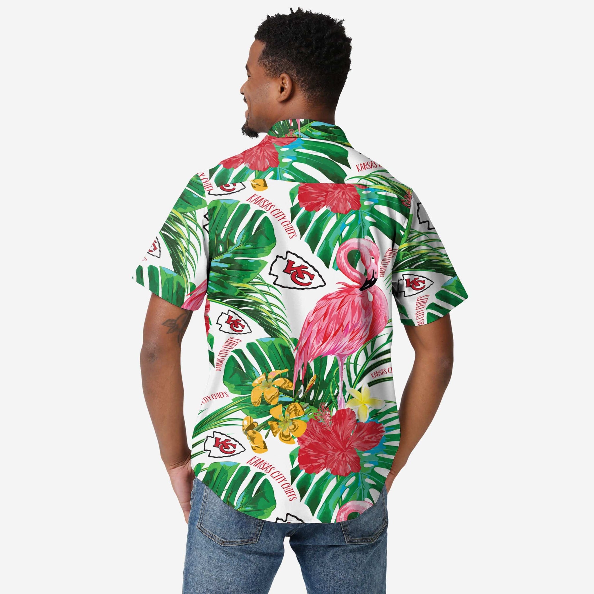 Kansas City Chiefs NFL Baseball Tropical Flower Baseball Jersey Shirt