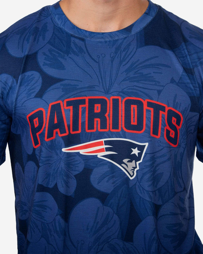 New England Patriots Hibiscus T-Shirt FOCO - FOCO.com