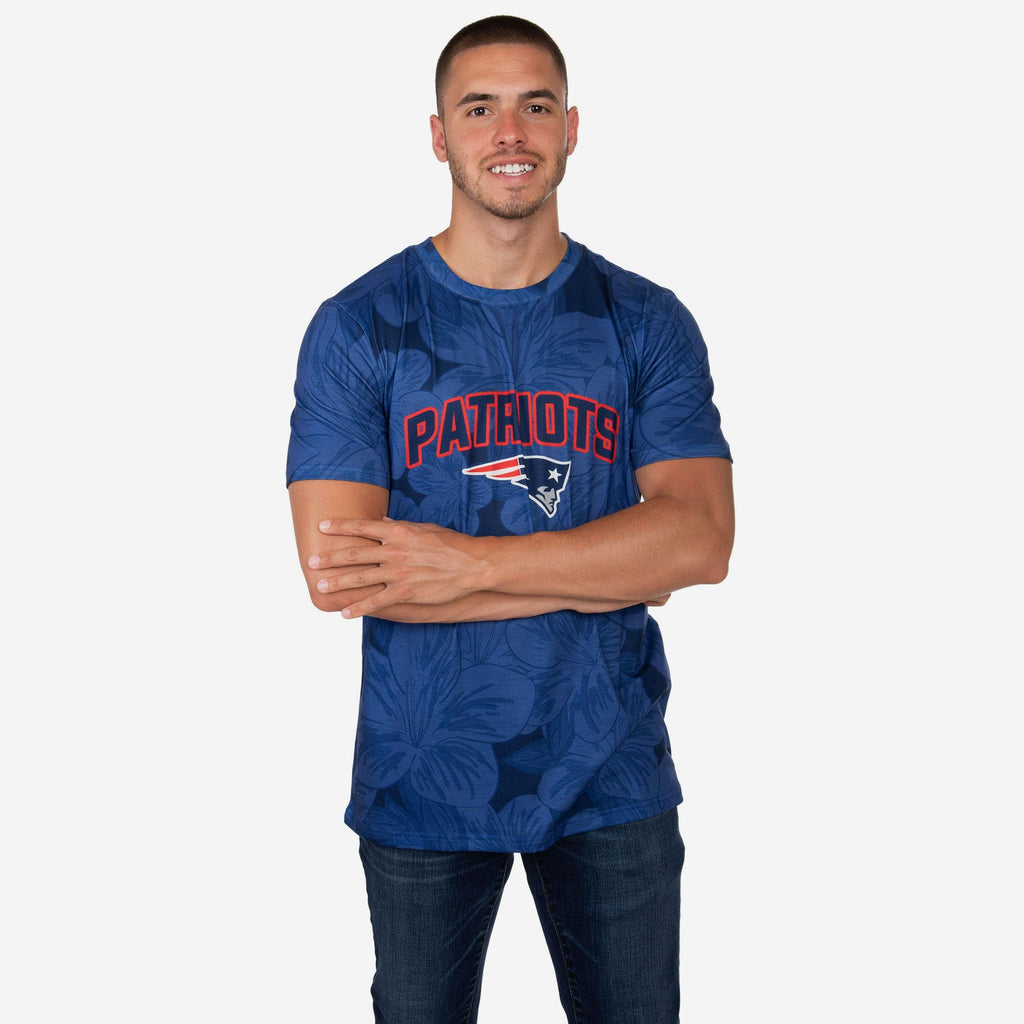 New England Patriots Hibiscus T-Shirt FOCO S - FOCO.com
