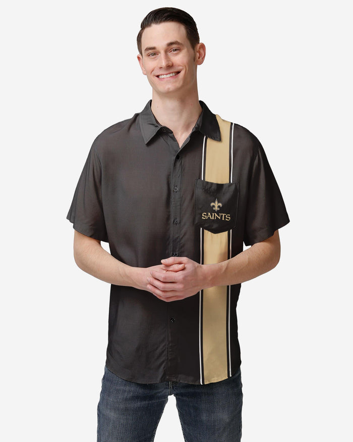 New Orleans Saints Bowling Stripe Button Up Shirt FOCO S - FOCO.com