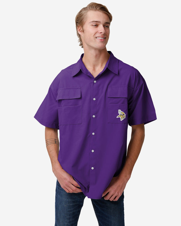 minnesota vikings dress shirt Minnesota Vikings Game Day Performance Polo Purple / 3XL