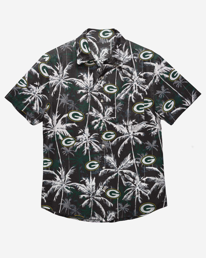 Green Bay Packers Black Floral Button Up Shirt FOCO - FOCO.com