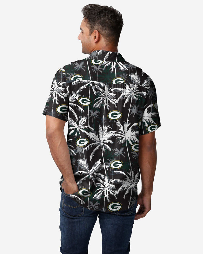 Green Bay Packers Black Floral Button Up Shirt FOCO - FOCO.com