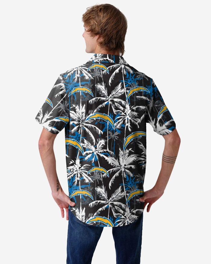 Los Angeles Chargers Black Floral Button Up Shirt FOCO - FOCO.com