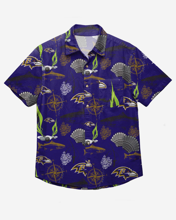 Baltimore Ravens Floral Button Up Shirt FOCO - FOCO.com
