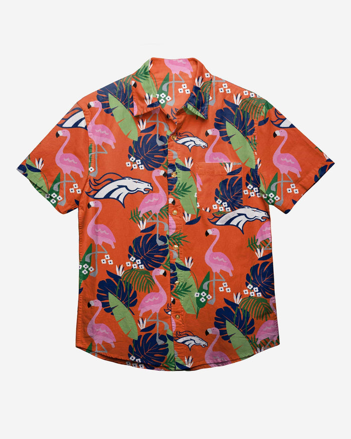 Denver Broncos Floral Button Up Shirt FOCO - FOCO.com