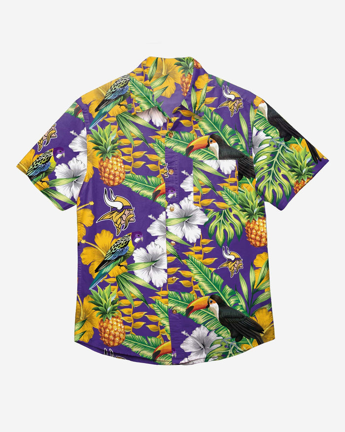 Minnesota Vikings Floral Button Up Shirt FOCO - FOCO.com