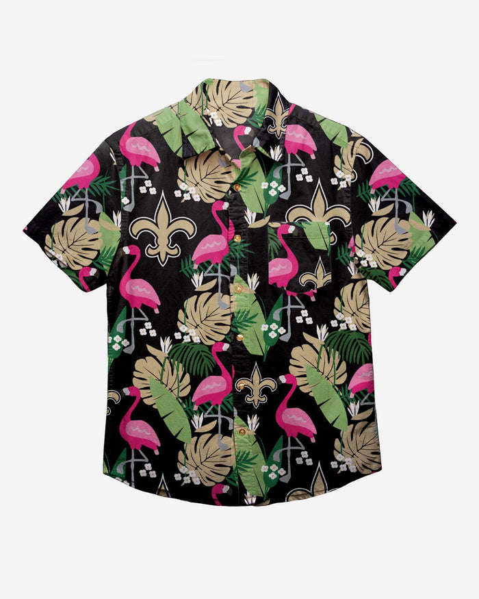 New Orleans Saints Floral Button Up Shirt FOCO - FOCO.com