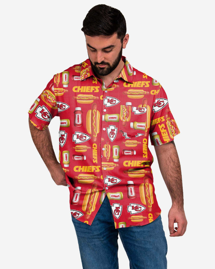 Kansas City Chiefs Grill Pro Button Up Shirt FOCO S - FOCO.com