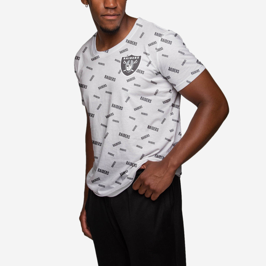 Las Vegas Raiders Mini Wordmark T-Shirt FOCO - FOCO.com