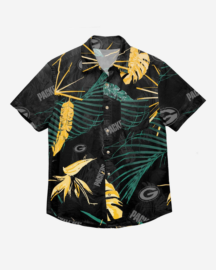 Green Bay Packers Neon Palm Button Up Shirt FOCO - FOCO.com