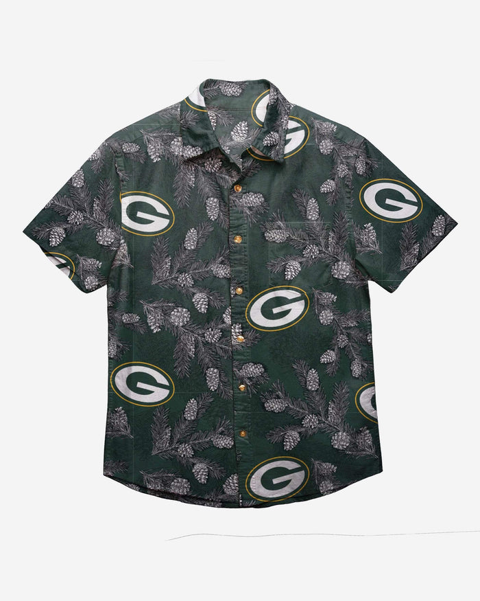 Green Bay Packers Pinecone Button Up Shirt FOCO - FOCO.com