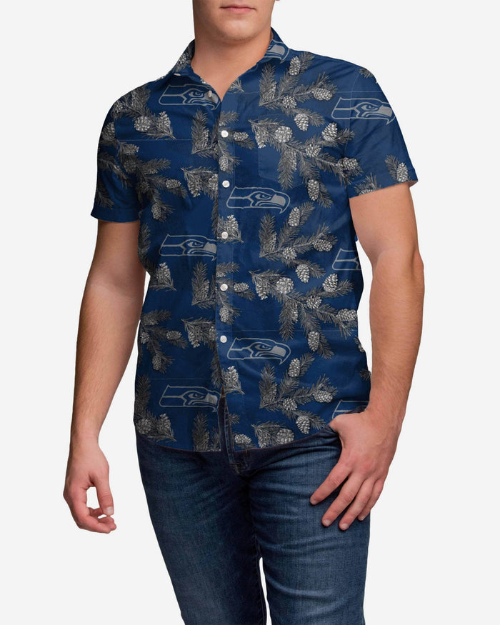 Seattle Seahawks Pinecone Button Up Shirt FOCO S - FOCO.com