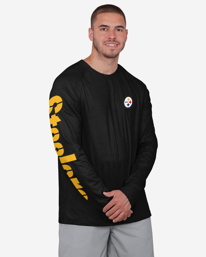 Pittsburgh Steelers Rash Guard Long Sleeve Swim Shirt FOCO S - FOCO.com