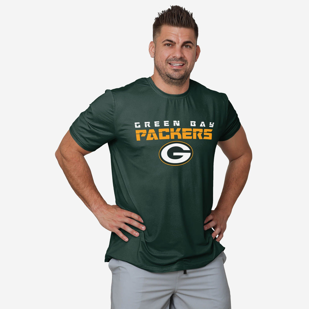 Green Bay Packers Rash Guard Short Sleeve Swim Shirt FOCO S - FOCO.com