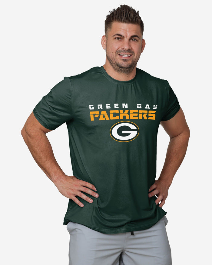 Green Bay Packers Rash Guard Short Sleeve Swim Shirt FOCO S - FOCO.com