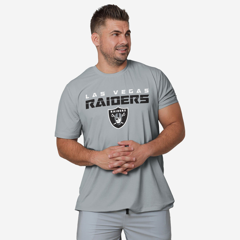 Las Vegas Raiders Rash Guard Short Sleeve Swim Shirt FOCO S - FOCO.com