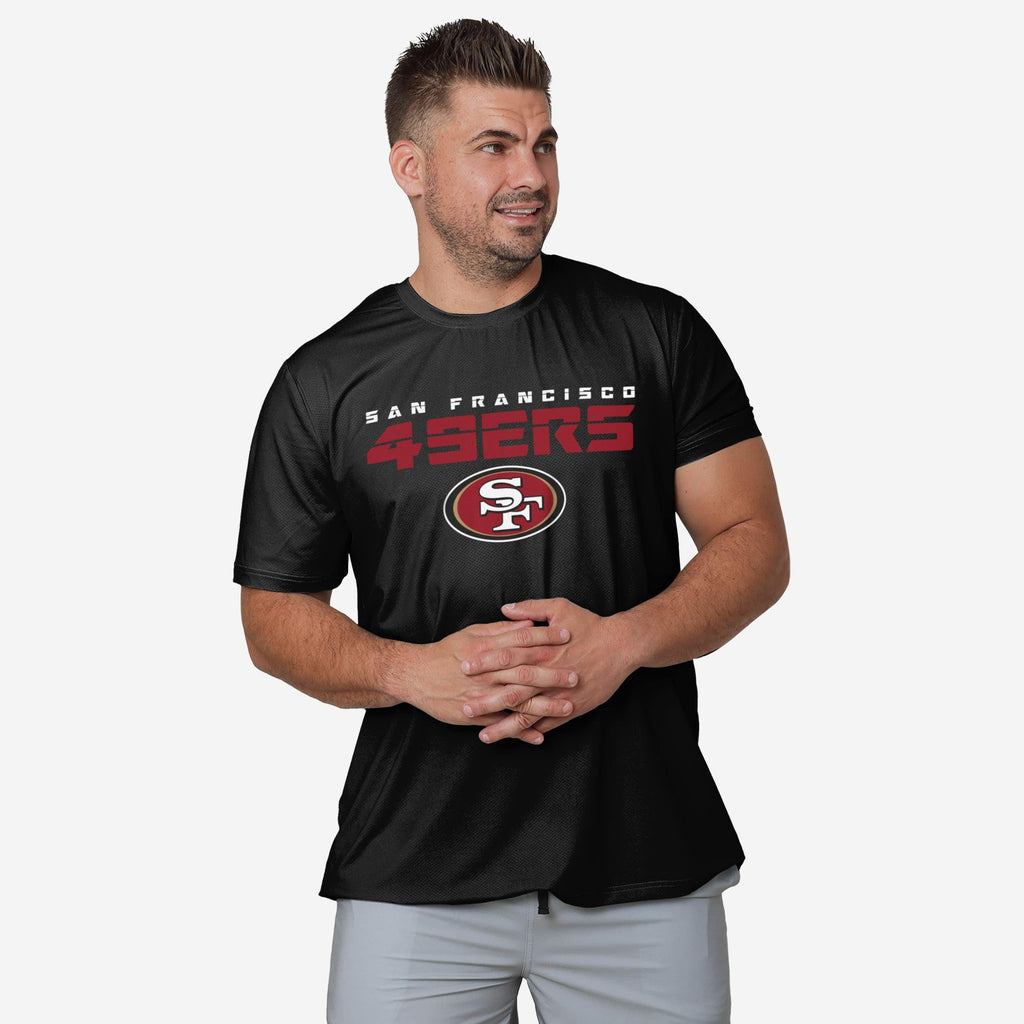 San Francisco 49ers Rash Guard Short Sleeve Swim Shirt FOCO S - FOCO.com