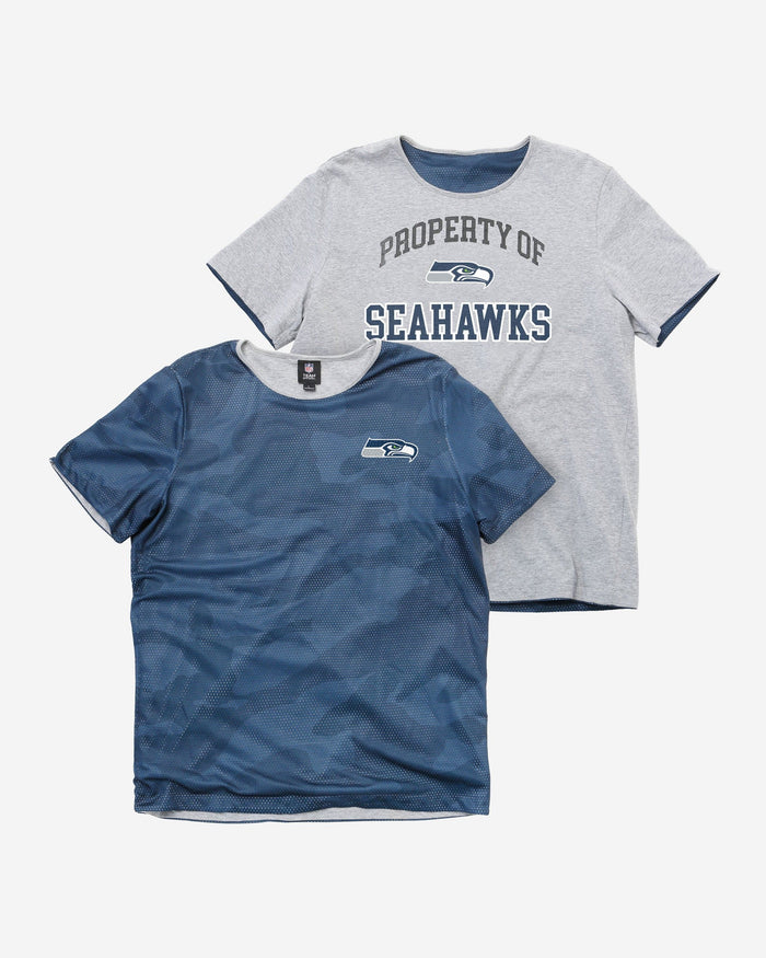 Seattle Seahawks Reversible Mesh Matchup T-Shirt FOCO - FOCO.com