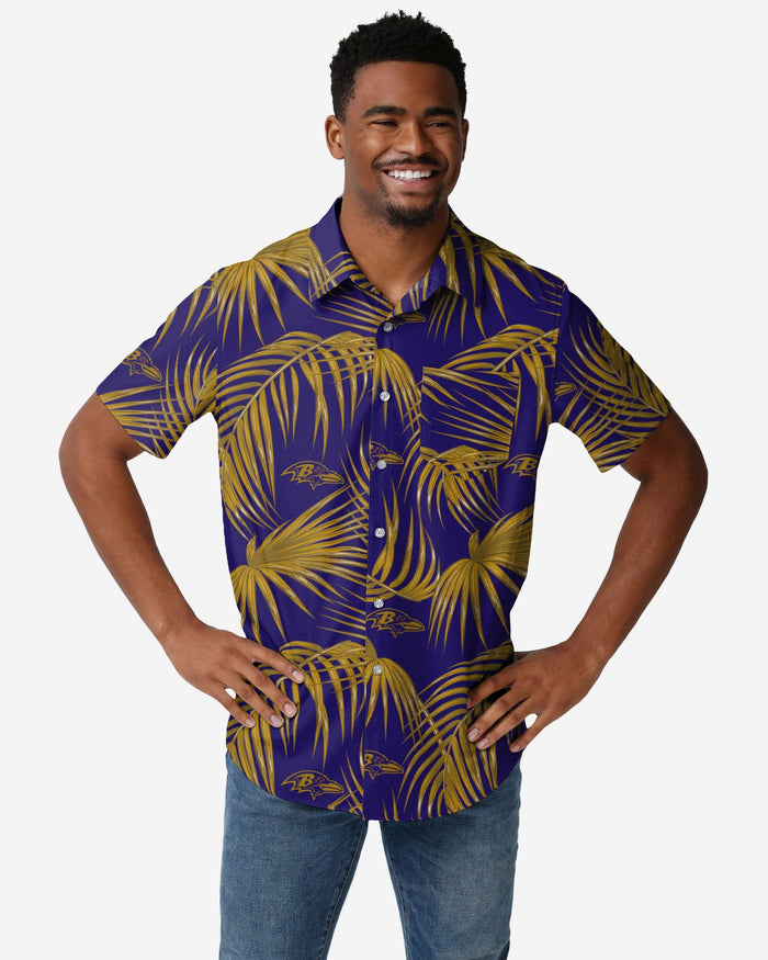 Baltimore Ravens Hawaiian Button Up Shirt FOCO S - FOCO.com