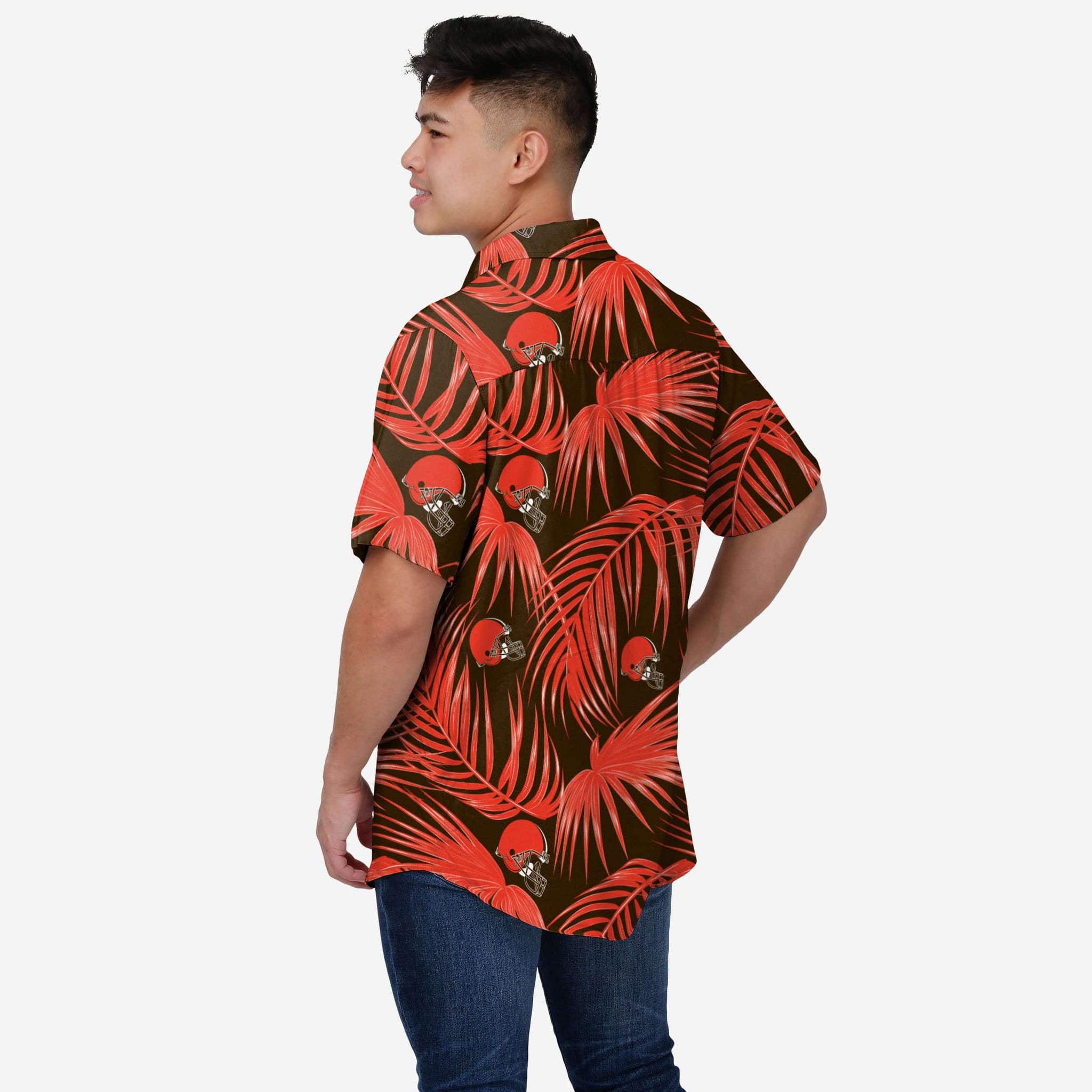 Cleveland Browns Hawaiian Button Up Shirt FOCO