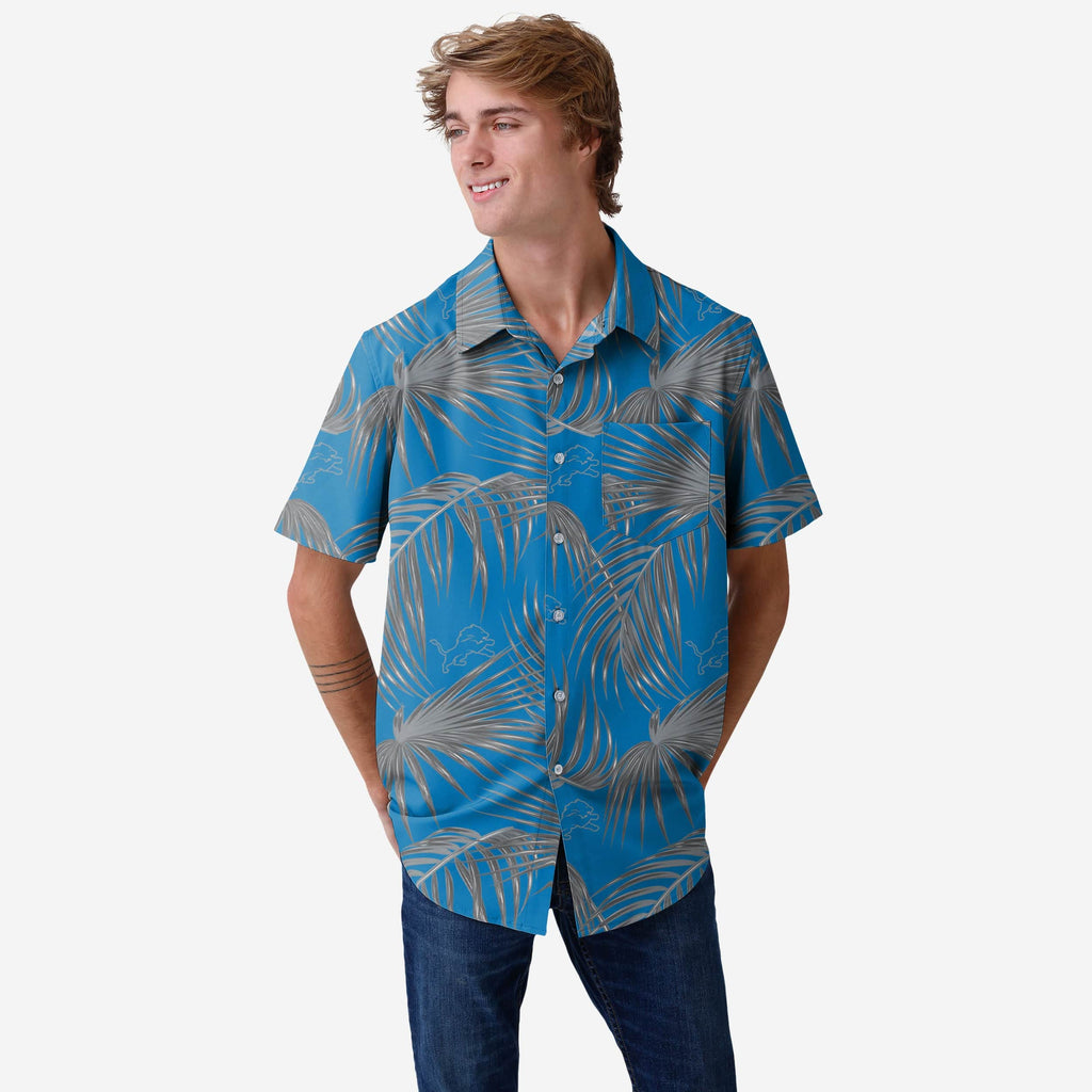 Detroit Lions Hawaiian Button Up Shirt FOCO S - FOCO.com