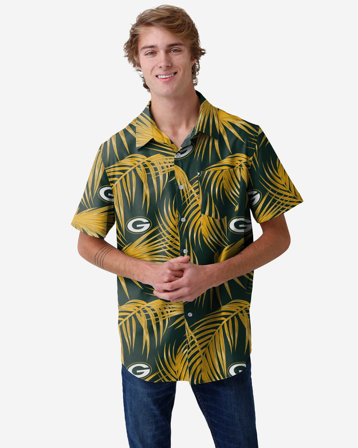 Green Bay Packers Hawaiian Button Up Shirt FOCO S - FOCO.com