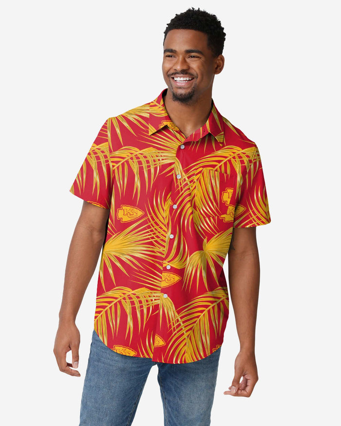 Kansas City Chiefs Hawaiian Button Up Shirt FOCO S - FOCO.com