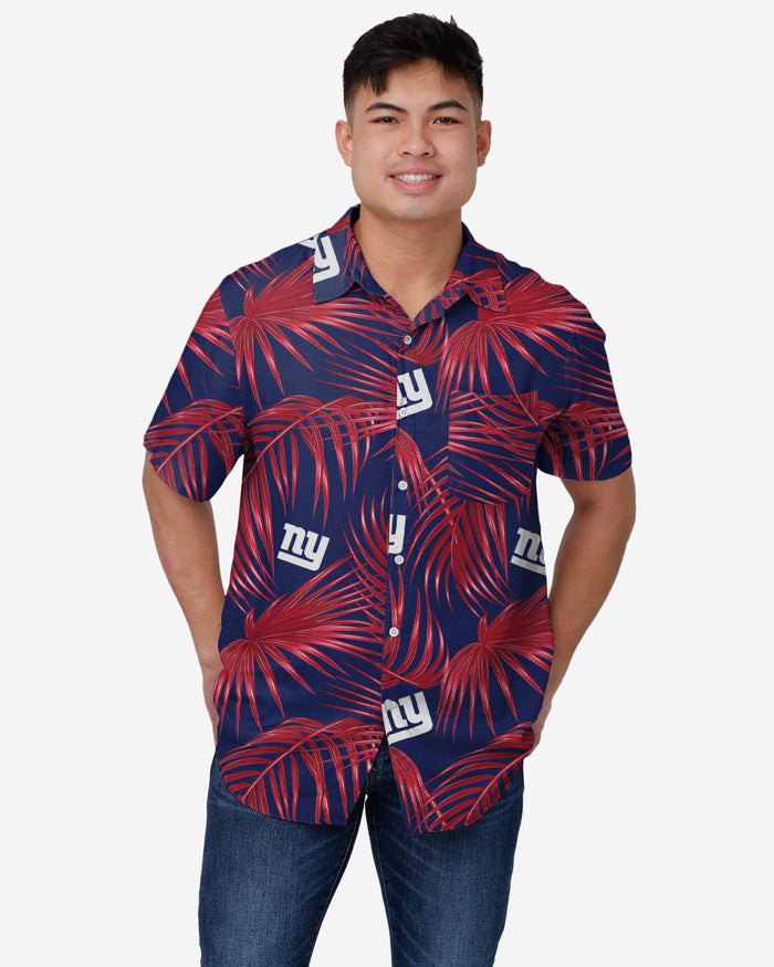 New York Giants Hawaiian Button Up Shirt FOCO S - FOCO.com