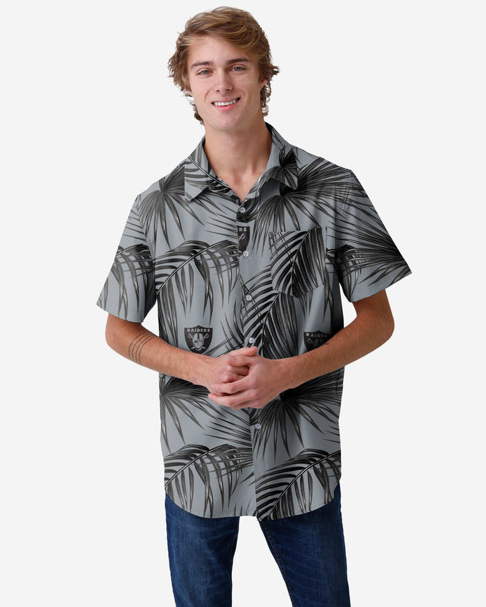 Las Vegas Raiders Hawaiian Button Up Shirt FOCO S - FOCO.com