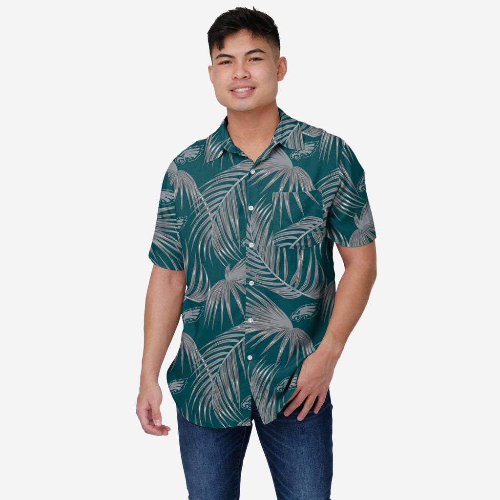 Philadelphia Eagles Hawaiian Button Up Shirt FOCO S - FOCO.com
