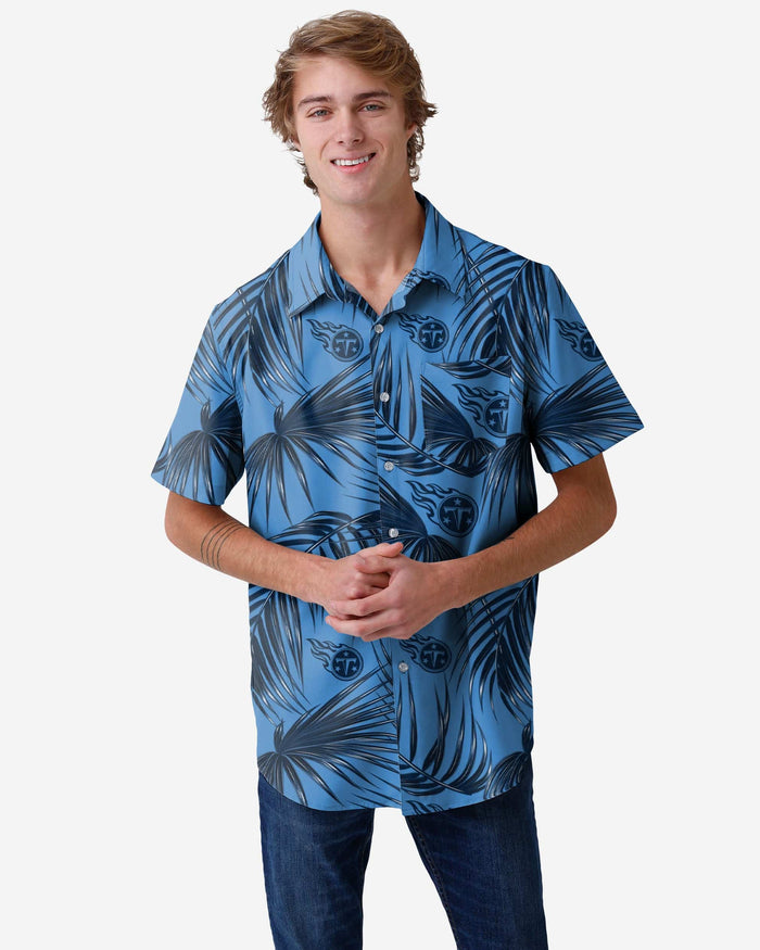 Tennessee Titans Hawaiian Button Up Shirt FOCO S - FOCO.com